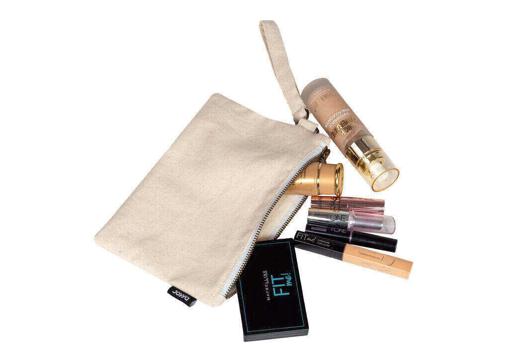 Sustainable and fair trade canvas clutch with removable strap with custom printing | Kindred Apparel Canada | Liminal Apparel | Joyya USA