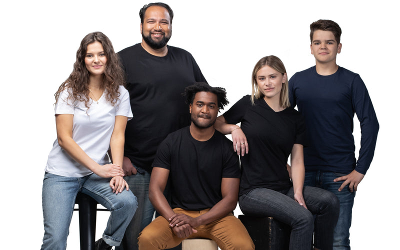 Fair Trade and organic mens, womens, and kids blank tshirts by Joyya available at Kindred Apparel