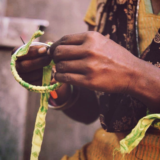 Braided Sari Bangle