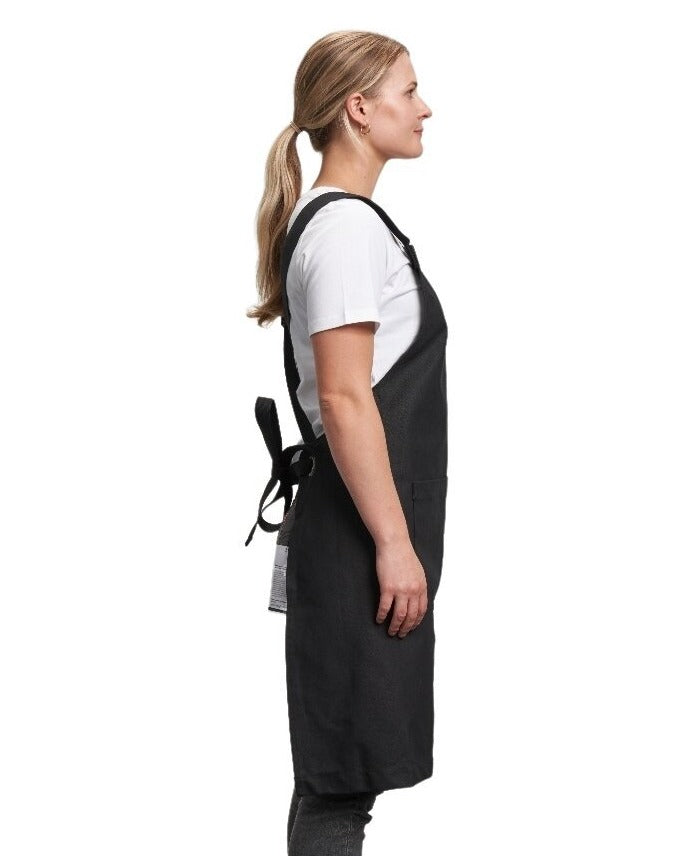 Kindred Apparel | Made to Order Heavy Duty Canvas Cotton Apron in Black with adjustable straps | Liminal Apparel | Joyya USA