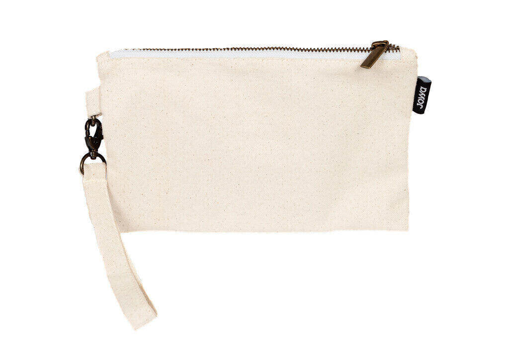 Ethically made canvas clutch with removable hand strap | Kindred Apparel Canada | Liminal Apparel | Joyya USA