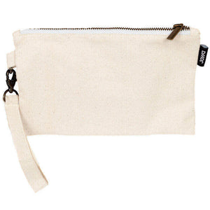 Ethically made canvas clutch with removable hand strap | Kindred Apparel Canada | Liminal Apparel | Joyya USA