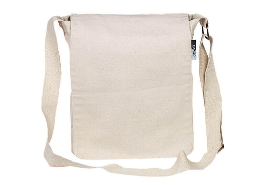 Blank Organic and ethically made canvas messenger bag with adjustable strap | Kindred Apparel | Liminal Apparel | Joyya USA