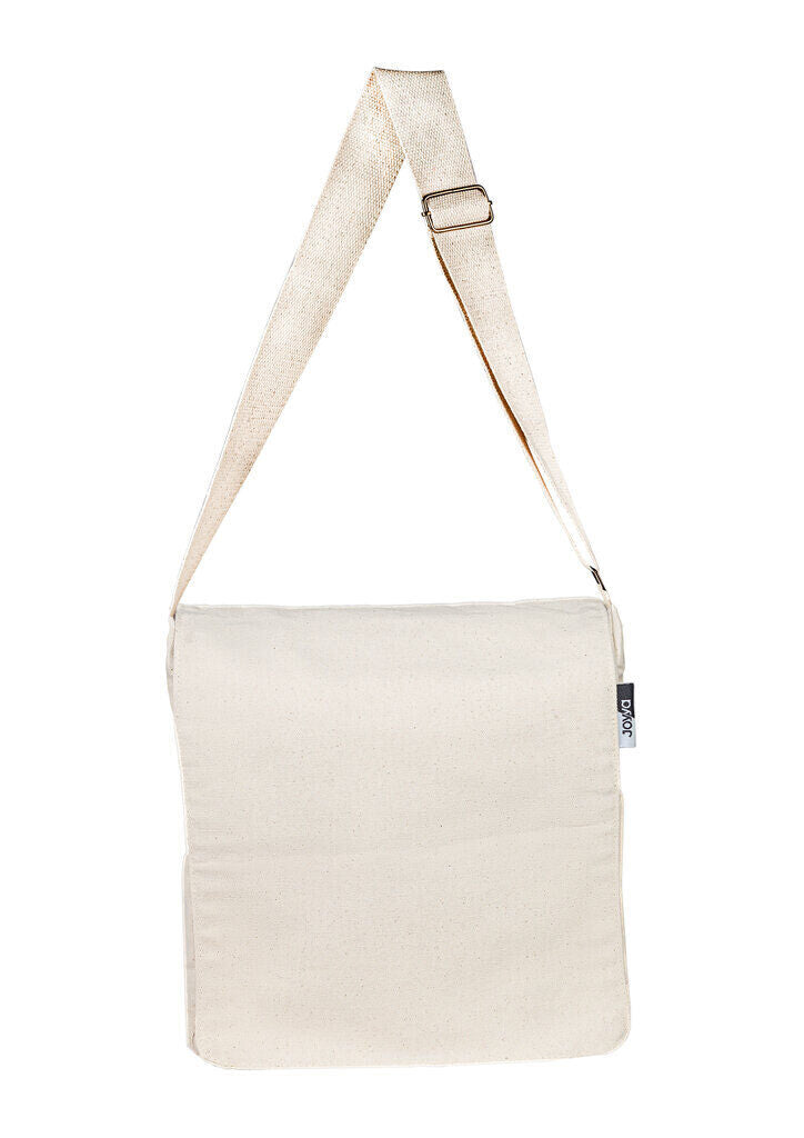 Made to order Organic and fair trade canvas messenger bag with adjustable strap | Kindred Apparel Canada | Liminal Apparel | Joyya USA
