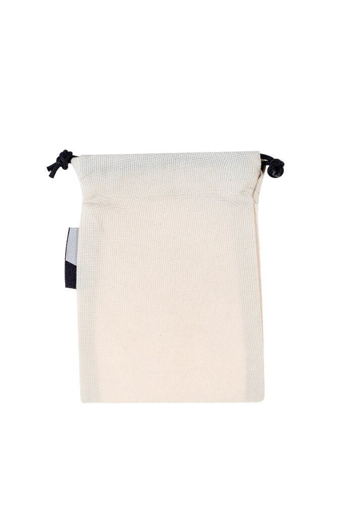 Pochette à cordon en coton biologique Personnalisable et lavable