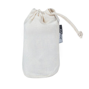 Small canvas round bottom drawsting bag Ethically made and fair trade available blank or with custom printing available from Kindred Apparel | Liminal Apparel | Joyya USA