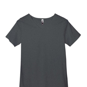 Eco Friendly custom screen printed organic cotton Women's V-Neck Short Sleeve T-Shirt. Perfect for printing or wearing blank. Kindred Apparel Canada | Liminal Apparel | Joyya USA