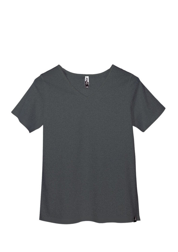 Eco Friendly custom screen printed organic cotton Women's V-Neck Short Sleeve T-Shirt. Perfect for printing or wearing blank. Kindred Apparel Canada | Liminal Apparel | Joyya USA