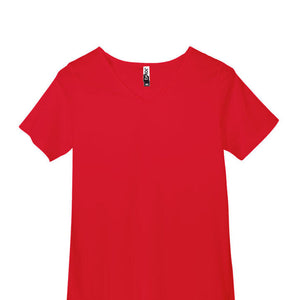 Kindred Apparel Canada | Sustainable and Fair Trade 100% Organic Cotton V-Neck Women's T-Shirt ready for printing or perfect for eco friendly basics | Liminal Apparel | Joyya USA