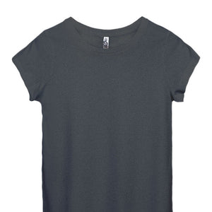 Fair Trade, ethical and organic women's blank charcoal cap sleeve t-shirt | Kindred Apparel | Liminal Apparel | Joyya USA