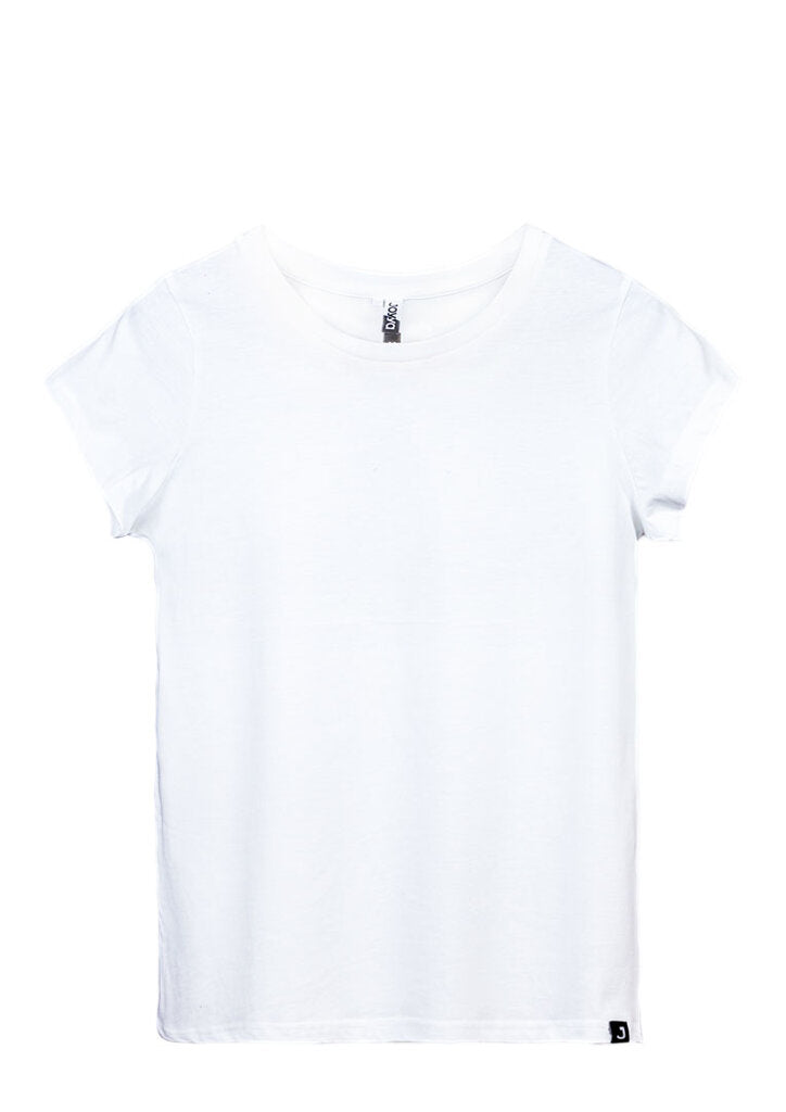 Organic and fair trade blank white womens cap sleeve t-shirt | Kindred Apparel Canada | Liminal Apparel | Joyya USA