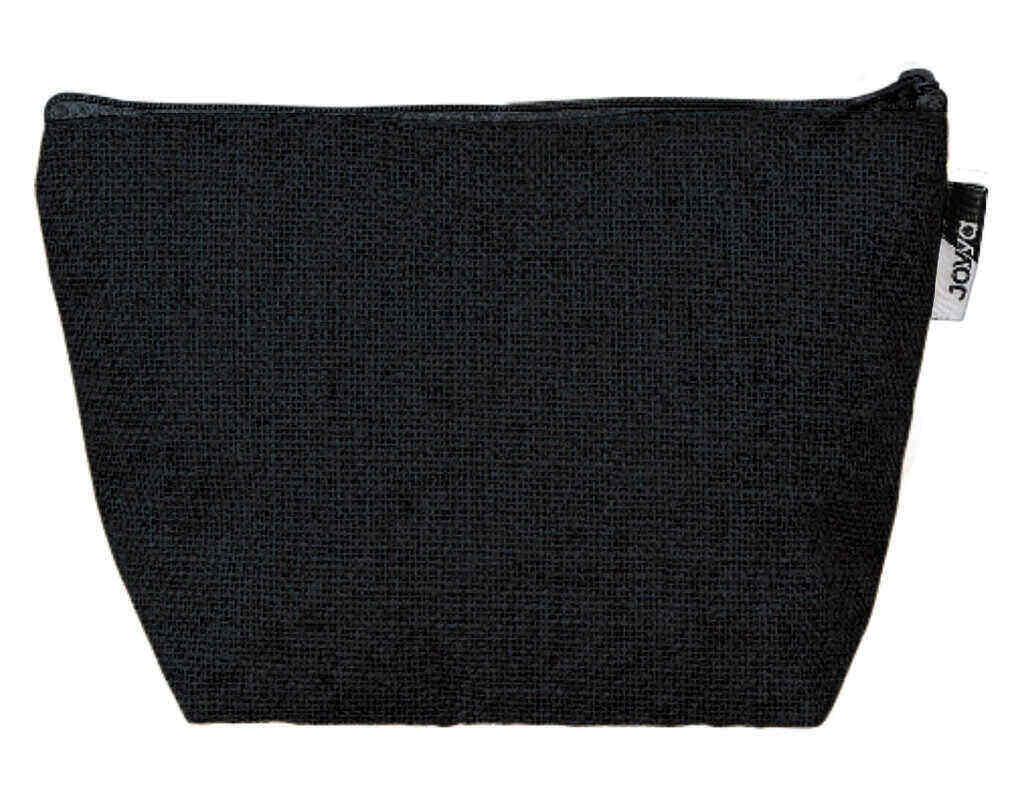 Black Recycled Canvas Zipper Bag 10 - Packaging Decor